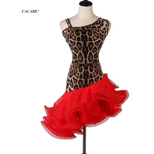 Fashion Latin Dance Dress Women Kids Latina Salsa Latin Dance Competition Dresses Customize D1061 Fluffy Sheer Hem CACARE