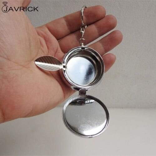 Portable Pocket Cigarette Ashtray Stainless Steel Key Chain Outdoor Ash Storage Box