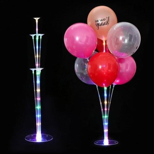 1PC Led Balloons Stand Column Balloon for Wedding Decor Birthday Party Decoration Adult Kids Baby Shower Boy Girl Air Globos