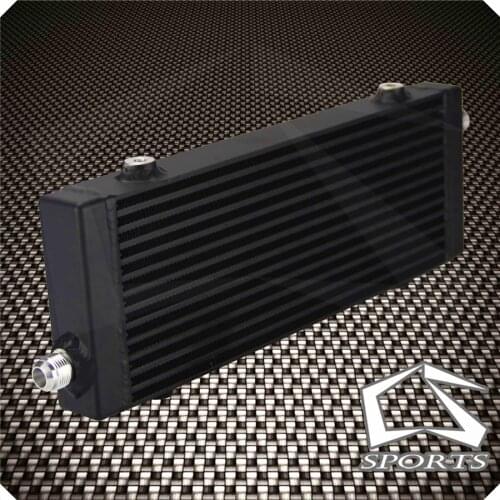Universal Dual Pass Bar & Plate Oil Cooler - Medium Core:14"x5.5"x1.58"