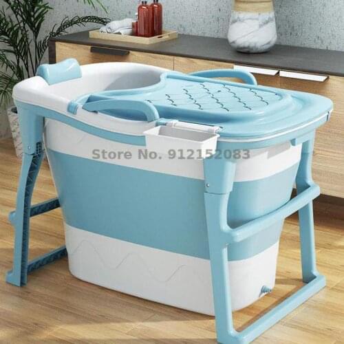 Full Body Adult Bath Bucket Adult Foldable Bath Bucket Heightening And Thickening Heat Preservation Bathtub Household Bath Baby