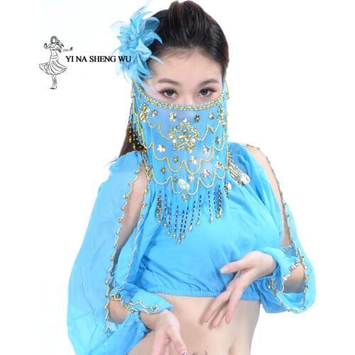 Belly Dance Face Veil for Women Indian Tribal for Women Belly Dance Accessories the Sale of Different Colors 9 colors