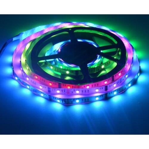 High-quality 100M LPD6803 30leds/m 150LEDs Led Strip 5050 digital RGB Dream Magic Color chasing Lights 1 IC drives 3 pixel IP30