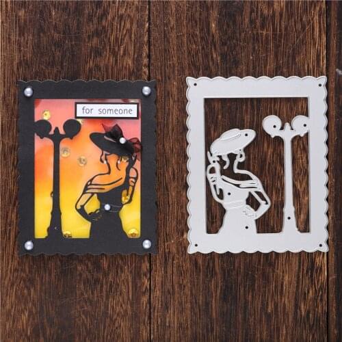 YaMinSanNiO Morden Girl Frame Metal Cutting Dies Amour Letter New Crafts DIY Scrapbooking Photo Album Embossing Decorative Gift