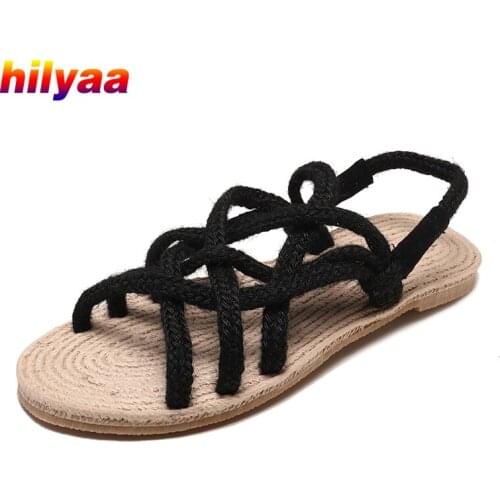 Woman Sandals Handmade Weave Breathable Summer Casual Female Sandalias mujer Slip-on Wedges Shoes Outdoor Girls Fashion Sandals