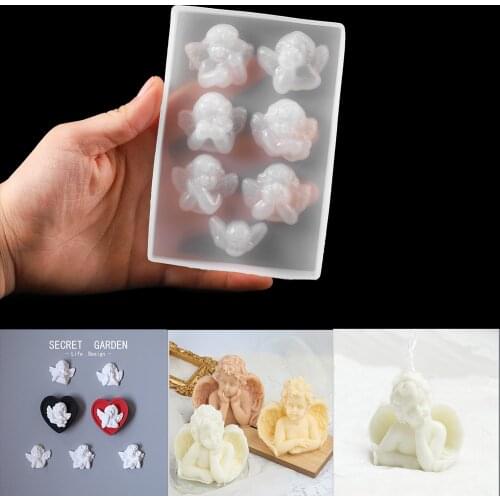1Pcs Small Angels Silicone Molds UV Epoxy Resin Cute Angle Mould For DIY Casting Key Chain Pendants Jewelry Decoration Making
