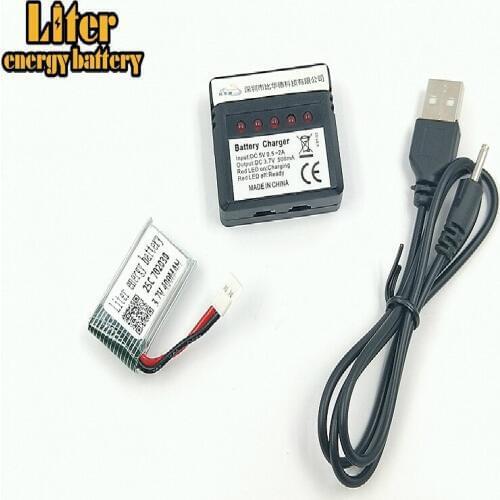 3.7V 400mAh 702030 25C Li-Po Battery With 1in5 Charger Set For Eachine E55 FQ777 FQ17W Hubsan H107 X11C H108C U816 v966