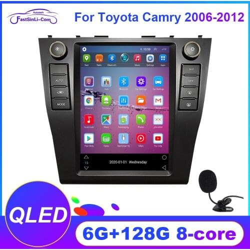 Android Tesla style touch split screen Car player DVR Camera for Toyota Camry 2006 - 2011 Quad Core GPS Navigation Player