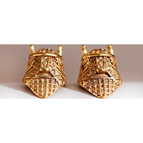 Golden color Stainless Steel Pharaoh Head Shape Spacer Beads 1 Piece/Lot Parts For Handmade Beaded Bracelets 2020 Jewelry Gifts