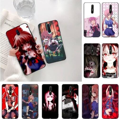 USAKPGRT Bloody Anime Future Diary Soft Rubber Phone Cover For Oppo A5 A9 2020 Reno2 z Renoace 3pro A73S A71 F11