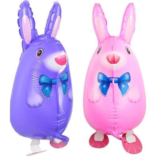 10pcs/lots rabbit walking pet balloons Birthday party decoration balloon 3D Style Event & Party Supplies wholesale