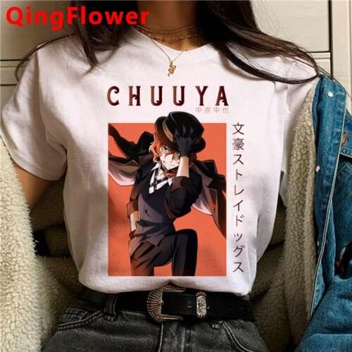 Bungou Stray Dogs t shirt female harajuku kawaii ulzzang print summer top top tees kawaii tumblr