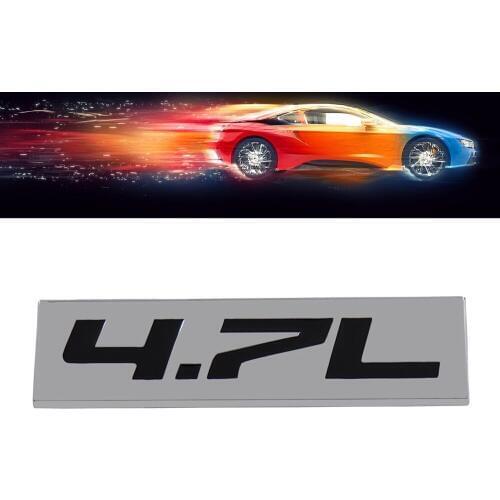 Chrome Black 4.7L 4.7 L for Engine Fender Trunk Lid Emblem Decal Badge Sticker