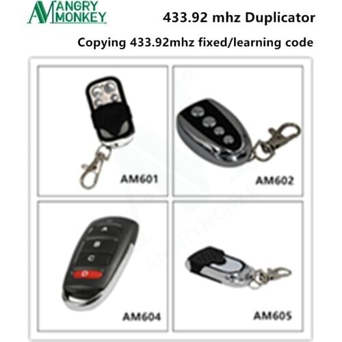 Copy 433.92mhz fixed/learning code Duplicator Remote Control Universal Garage Electric Door Remote Cloning 433 MHz Transmitter