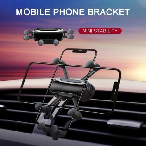 Mayitr 1pc Portable Mobile Phone Stand Holder Non-slip Adjustable Degree Smartphone Bracket For Universal Car Air Vent Mount