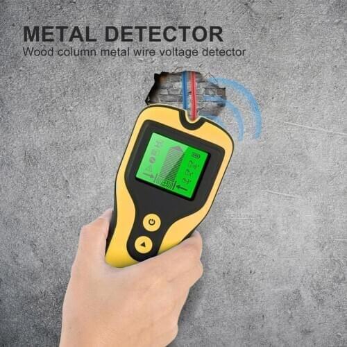 Metal Detector With Digital LCD Display Finding Wood Dowels Metal Voltage AC Live Detect Wall Scanner Detector Wall Mount