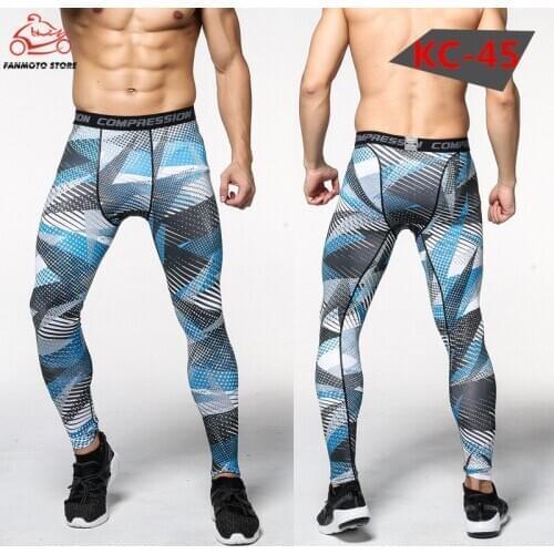 Motorbike Mens Compression Pants Basketball Sports Bodybuilding Gym Jogging Skinny Leggings Mens Sportswear Running trousers