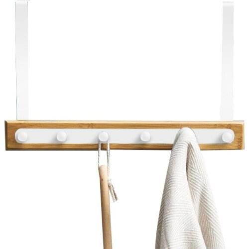 Non-Marking Door Back Hook Space Aluminum Coat and Hat Hook Hanger on the Door