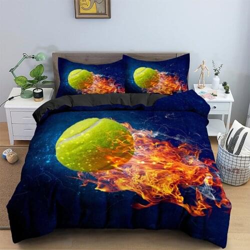 New 3d Tennis Bedding Set Duvet Cover Twin Queen King Size Comforter Bed (No Filler),US/UK/AU/EU