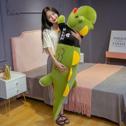 New Hot High Quality 3 Colors Dinosaur With Sweater Stuffed Animals Plush Toys Doll Pillow Kids Lovers Birthday Baby Gift