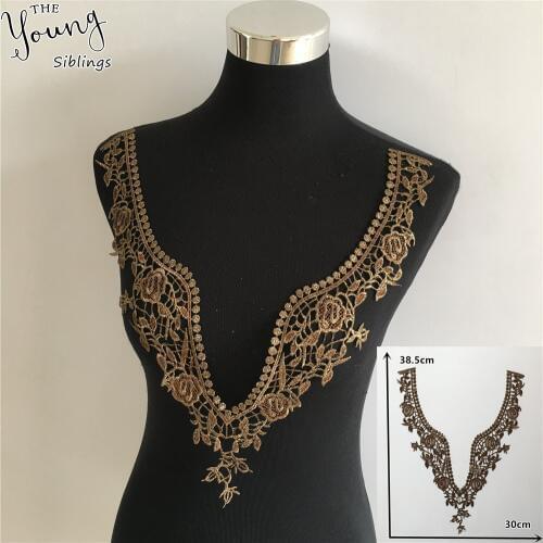 New arrive Lace Collar Embroidery Applique Fabric Sewing Supplies DIY Neckline Hollow out Trim Craft Dress Decorate Accessories