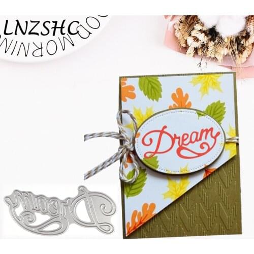 Letter Dream Stencil Metal Cutting Dies for DIY Scrapbooking Paper Photo Card Craft Embossing Handmade Album Handbook