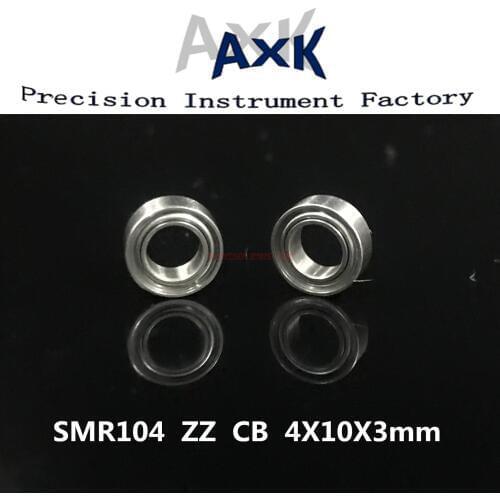AXK Bearing 2PCS 4X10X3 Stainless steel hybrid ceramic ball bearing SMR104 CB ABEC7 LD 4X10X3mm Fishing reels bearings
