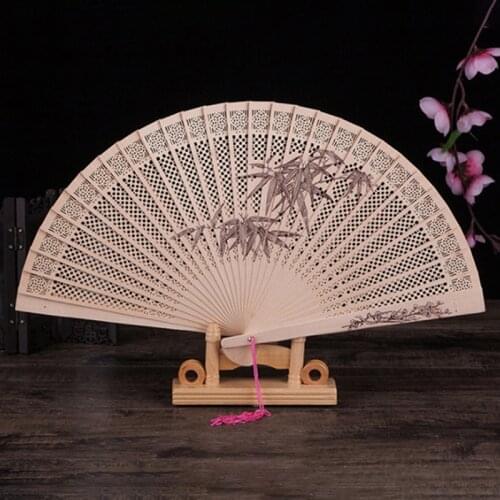 Chinese Style Hand Wood/Silk/Paper/Lace Folding Fan Stand Display Base Holder