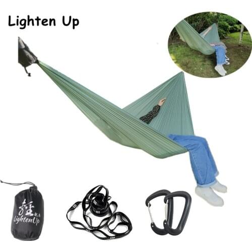 Portable One Person Parachute Hammock Swing Indoor Outdoor Leisure Camping Hang Chair Garden Sleeping Hammock 260*140cm