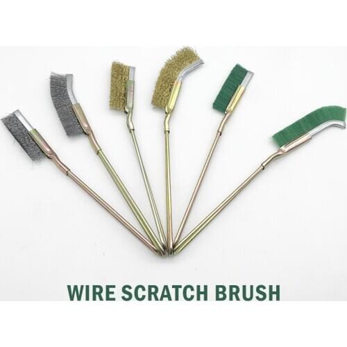 Stainless Steel Wire Brush Brass Rust Remover Paint Remove Metal Scrubbing Polishing Burring Brush