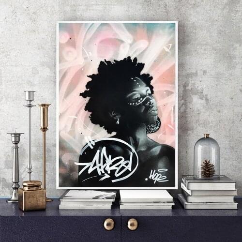 Modern Abstract African Black Woman Posters and Prints Wall Art Canvas Painting Decorative Painting for Living Room Home Decor