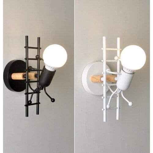 Modern Wall Lamps for bedroom study living balcony room Acrylic home deco in White black iron body sconce led lights Fixtures