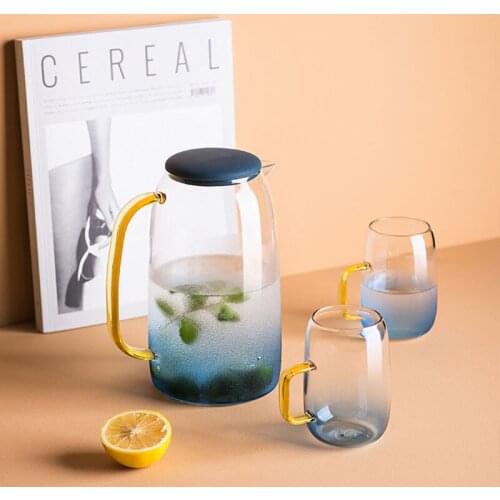 Light Luxury Glass Water Jug Water Bottle Coffee Mugs Kitchen Accessories Heat-Resistant High-Temperature Household Items