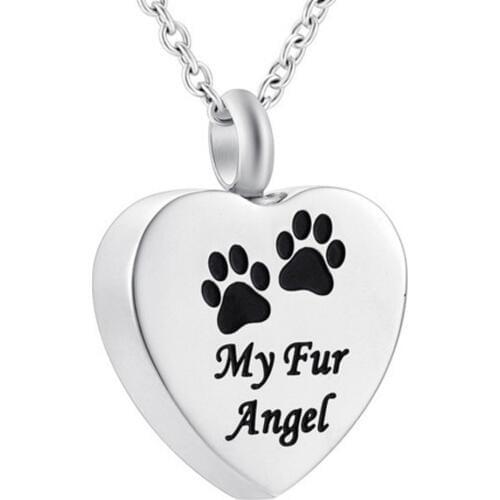 Paw Print Cremation Jewelry for Ashes Human Ashes Holder Memorial Keepsake Jewelry for Pets/cat/dogs Ashes