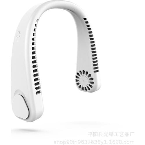 USB Leafless Outdoor Hanging Small Neck Fan Usb Charging Cooling Fan Retro Handheld Silent Lazy Sports Leafless Electric Fan