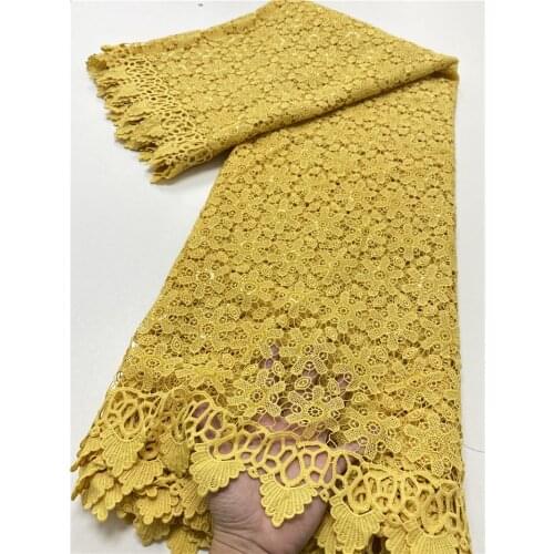 High quality Nigerian Wedding African Lace Fabric 2021 New Sequins Cord Lace Fabric For Wedding Party NI5139-2