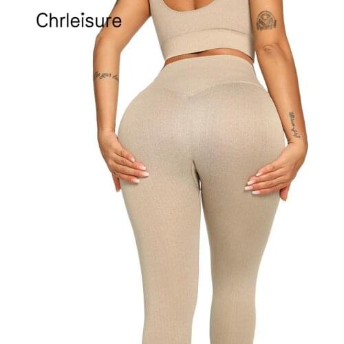 CHRLEISURE Women Seamless Leggings High Waist Gym Clothing Solid Color Sexy Fitness Workout Leggings Slim Leggins Women