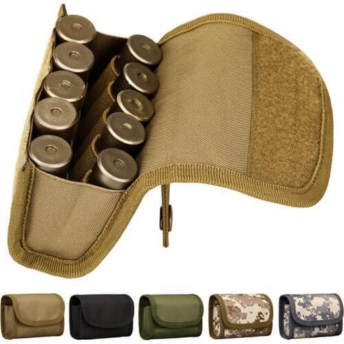 10 Rounds Shotshell Reload Holder Molle Pouch for 12 Gauge 20G Magazine Ammo Round Cartridge Holder Tactical Pouch X124G