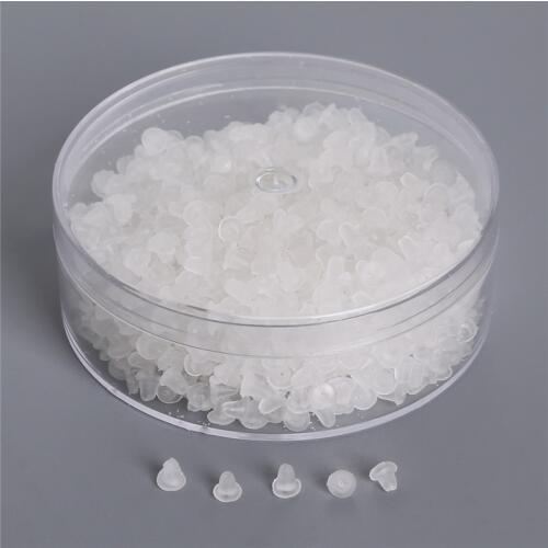 1000pcs/box Plastic Earring Back Stoppers Bullet Earring Stud Plugs DIY Jewelry Findings Accessories