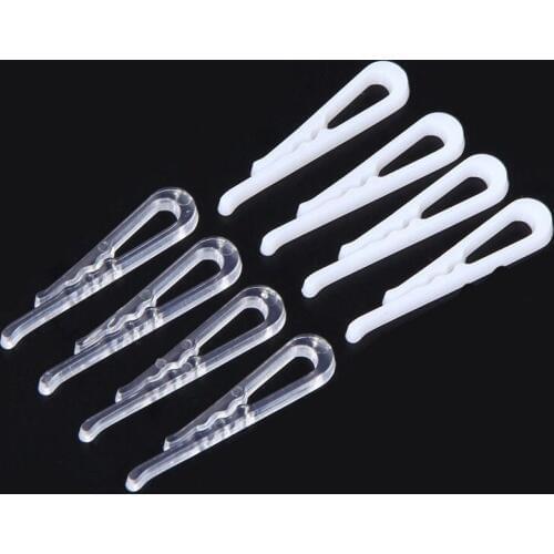 10000pcs/lot White Plastic clip transparent underwear clip Clothing Packaging Clamp Factory wholesale