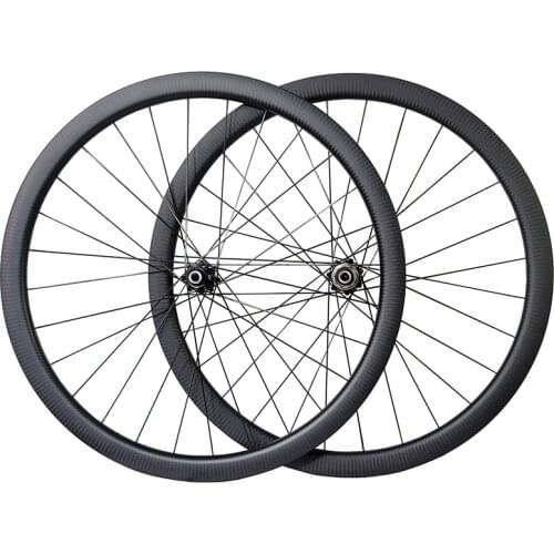 1550g 700c 38mmx25mm Tubeless disc brake carbon wheelset UD 3K 12K Powerway CT31 center lock Straight pull road bike