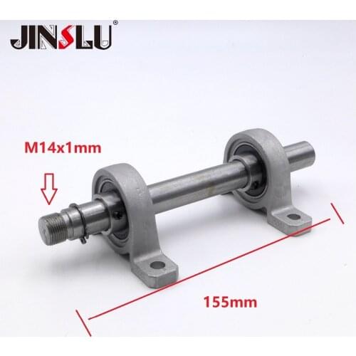 2 Bearing and M14x1mm M14 Spindle Shaft 156 mm x 14.94 mm for Mini Lathe Chuck Cartridge K01-6 5K02-50 K02-65 K01-63B