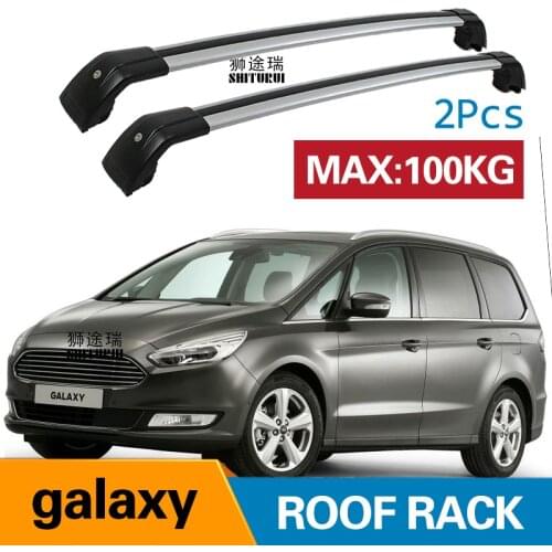 2 Pcs Roof bars For FORD GALAXY (CK) 2015+ 2019 2018 Aluminum Alloy Side Bars Cross Rails Roof Rack Luggage CUV SUV LED