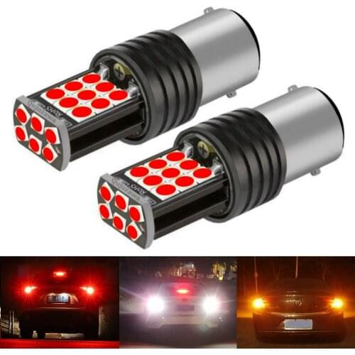 2PCS New 1157 P21/5W BAY15D Super Bright 3030 LED Car Tail Brake Bulbs Turn Signals Auto Rear Fog Lamps Daytime Running Light