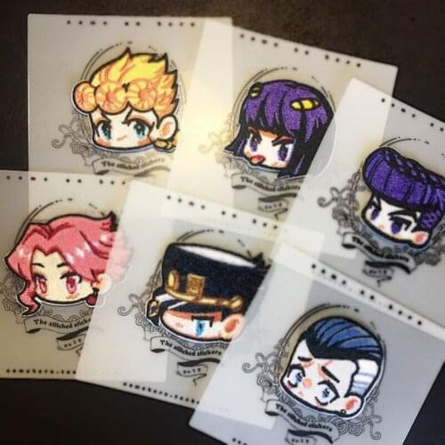 Anime JoJos Bizarre Adventure Cartoon Patch Embroidery Self-adhesion Patches Cosplay Prop Costumes Decoration for Boy Girl