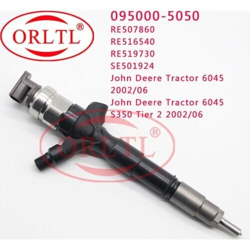Diesel Nozzle 095000-5050 Common Rail Injector RE507860 Fuel Sprayer RE516540 For John Deere Tractor 6045 S350 RE519730 SE501924