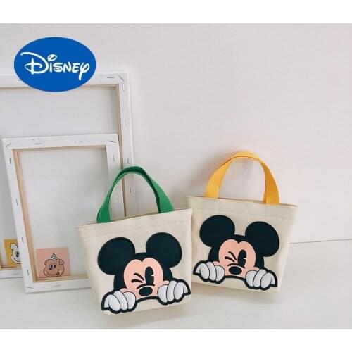Disney Canvas Childrens Bags New Handbag Shoulder Bag Cartoon Mickey Mouse Coin Purse Girls Messenger Bag School Bag