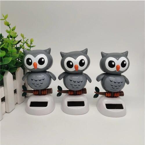 Owl Doll Solar Dancer Innovative Swing Owl Shaking Head Doll Cartoon Decoration Childrens Toys For Children