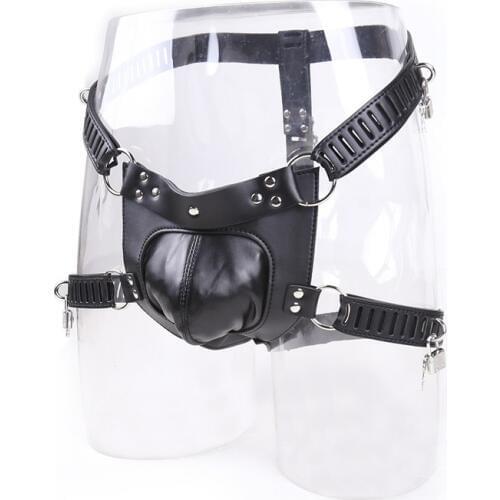 Male Sex Chastity Panties Device Sex Toy PU Leather bdsm toys Penis Harness For Men Adult Game Erotic Cock