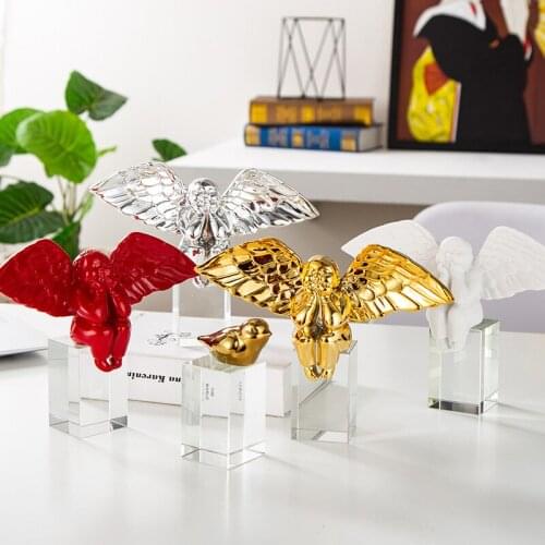 PLATING FAT ANGEL FIGURINES LITTLE FATTY STATUE ART SCULPTURE RESIN CRAFTS HOME DECORATION ORNAMENT WEDDING GIFT R778